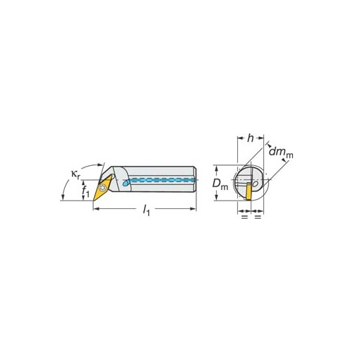 Svarvbom SANDVIK Coroturn 111 SVQCR/L 107,5° Plan
