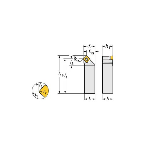 Skaftverktyg SANDVIK Coroturn 107 SSDCR/L 45°