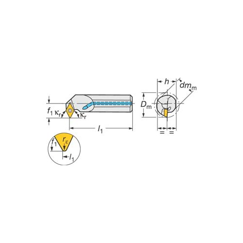 Svarvbom SANDVIK Coroturn 111 SDXPR/L 62,5° Stålbo