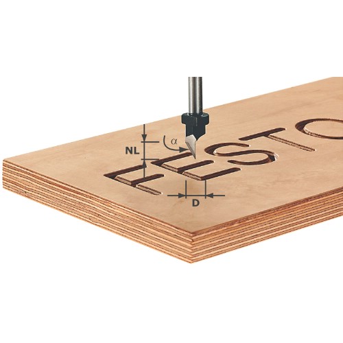 Skriftfräs FESTOOL HW/HS 8 mm skaft