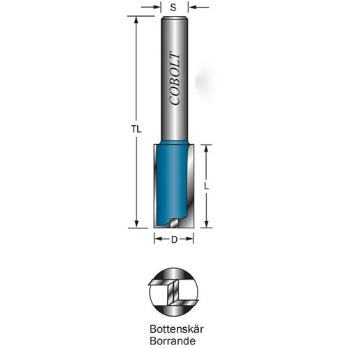 Notfräs COBOLT 8 mm skaft