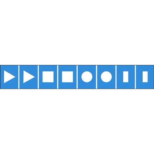 Skylt åkriktningssymboler travers/telfer 